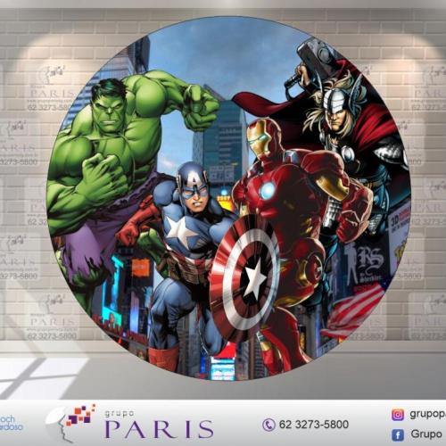 PAINEL SUBLIMADO SUPER HEROI